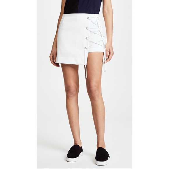 Rebecca Minkoff White Stevia Mini Skirt / Skort 6 - Picture 3 of 10